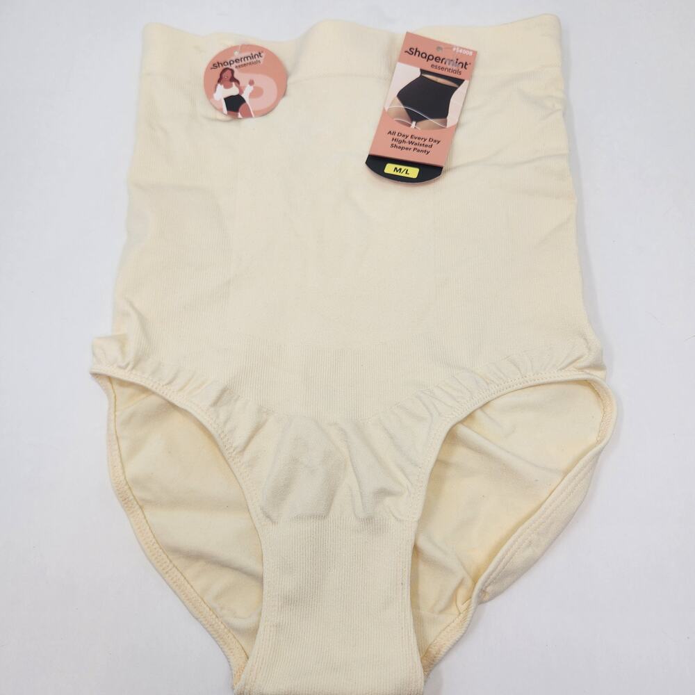 Shapermint All Day Every Day High Waist Shaper Panty Cream Women Size M L NWT